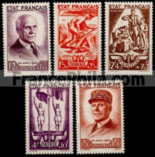 France stamp Yv. 576/580